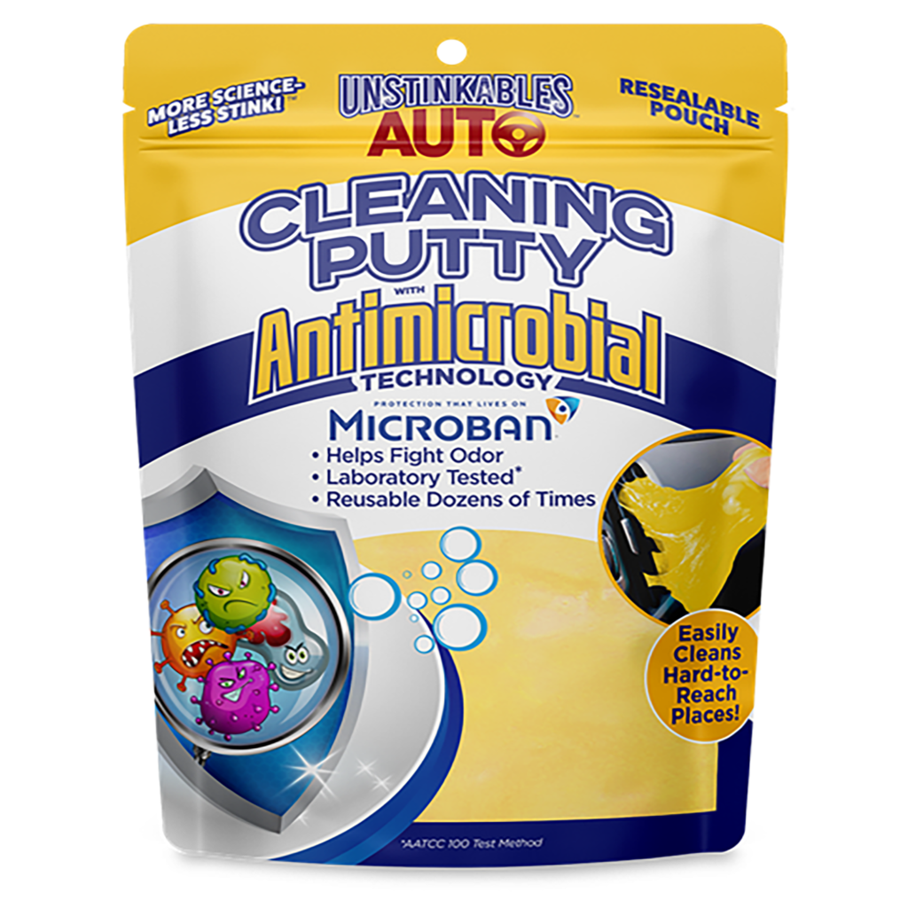 Unstinkables Auto Cleaning Putty and Car Cleaning Gel - Antimicrobial - Fights Bacteria - Stays ...